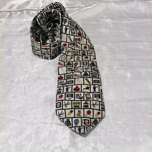 VINTAGE Children Museum Artifacts Silk Tie School Days by SNI teacher education‎